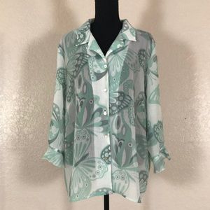 523 Alfred Dunner ladies Blouse. Sz18W